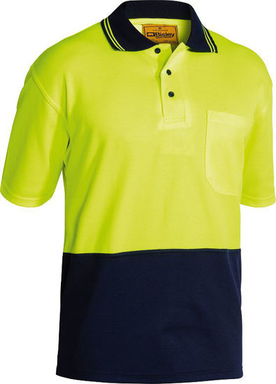 Picture of Bisley Hi Vis Polo Shirt Short Sleeve BK1234