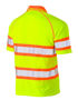 Picture of Bisley Taped Double Hi Vis Mesh Polo Short Sleeve BK1223T