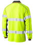 Picture of Bisley Taped Two Tone Hi Vis Polyester Mesh Long Sleeve Polo Shirt BK6219T