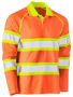 Picture of Bisley Taped Double Hi Vis Mesh Polo Long Sleeve BK6223T
