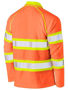 Picture of Bisley Taped Double Hi Vis Mesh Polo Long Sleeve BK6223T