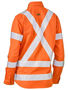 Picture of Bisley Women's X Taped Biomotion Hi Vis Cool Lightweight Drill Shirt BL6166XT