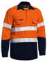 Picture of Bisley TenCate Tecasafe® Plus Taped Two Tone Hi Vis Closed Front Vented Shirt - Long Sleeve BSC8075T