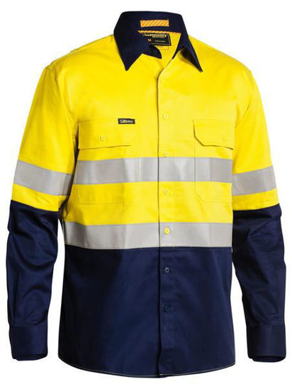 Picture of Bisley Taped Hi Vis Industrial Cool Vented Shirt BS6448T