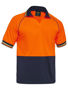 Picture of Bisley Two Tone Hi Vis V-NeckPolo BK1440