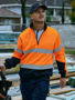 Picture of Bisley Taped Hi Vis 1/4 Zip Fleece Pullover with Sherpa Lining BK6987T