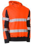 Picture of Bisley Taped Two Tone Hi Vis Contrast 4 Way Stretchy Hoodie BK6815T