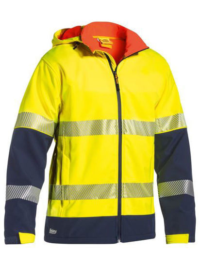 Picture of Bisley Taped Hi Vis Ripstop Bonded Fleece Jacket BJ6934T