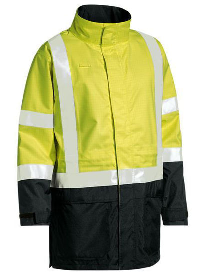 Picture of Bisley 3M Taped Two tone Hi Vis Anti Static Wet Weather Jacket BJ6963T