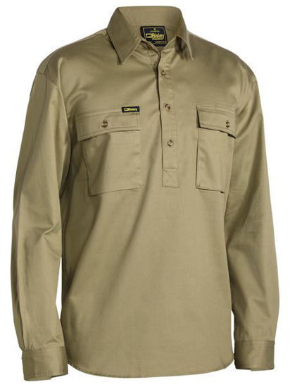 Picture of Bisley Closed Front Cotton Drill Shirt BSC6433