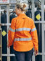 Picture of Bisley Apex 160 Women's Taped Hi Vis FR Ripstop Vented Shirt BL8339T