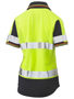 Picture of Bisley Women's Taped Two Tone Hi Vis V-Neck Polo BKL1225T