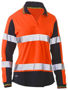 Picture of Bisley Women's Taped Two Tone Hi Vis V-Neck Polo BKL6225T